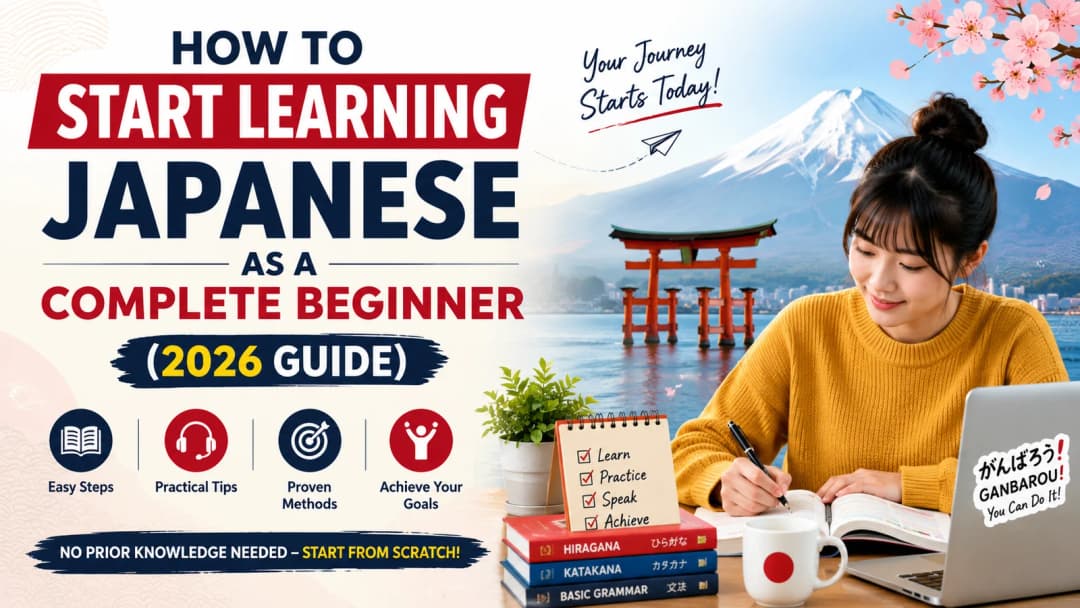 How to Start Learning Japanese as a Complete Beginner (2026 Guide)
