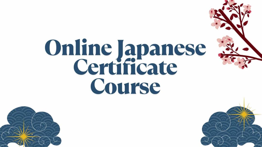 Online Japanese Certificate Course – Learn Japanese Language Online With TLS