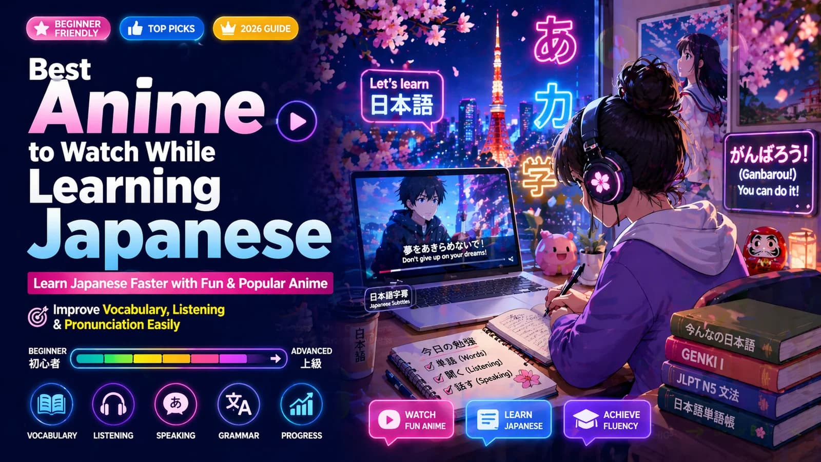 Best Anime to Watch While Learning Japanese N5 (2026 Guide)