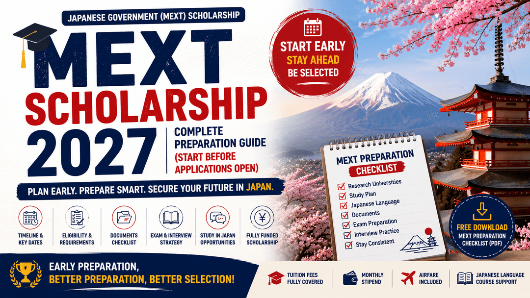 MEXT Scholarship 2027: Complete Preparation Guide (Start Before Applications Open)