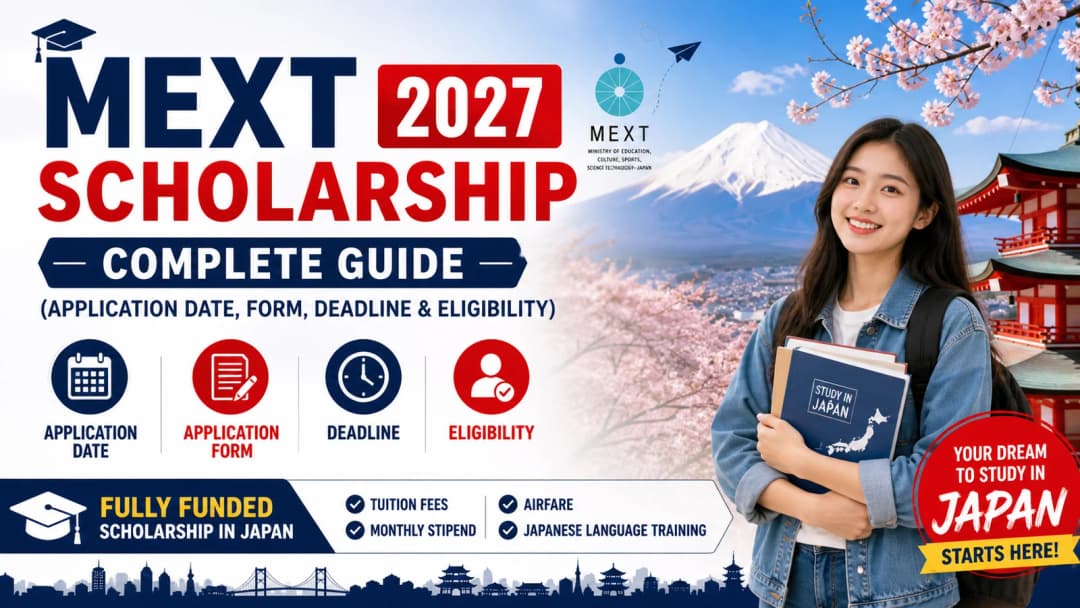 MEXT Scholarship 2027: Complete Guide (Application Date, Form, Deadline & Eligibility)
