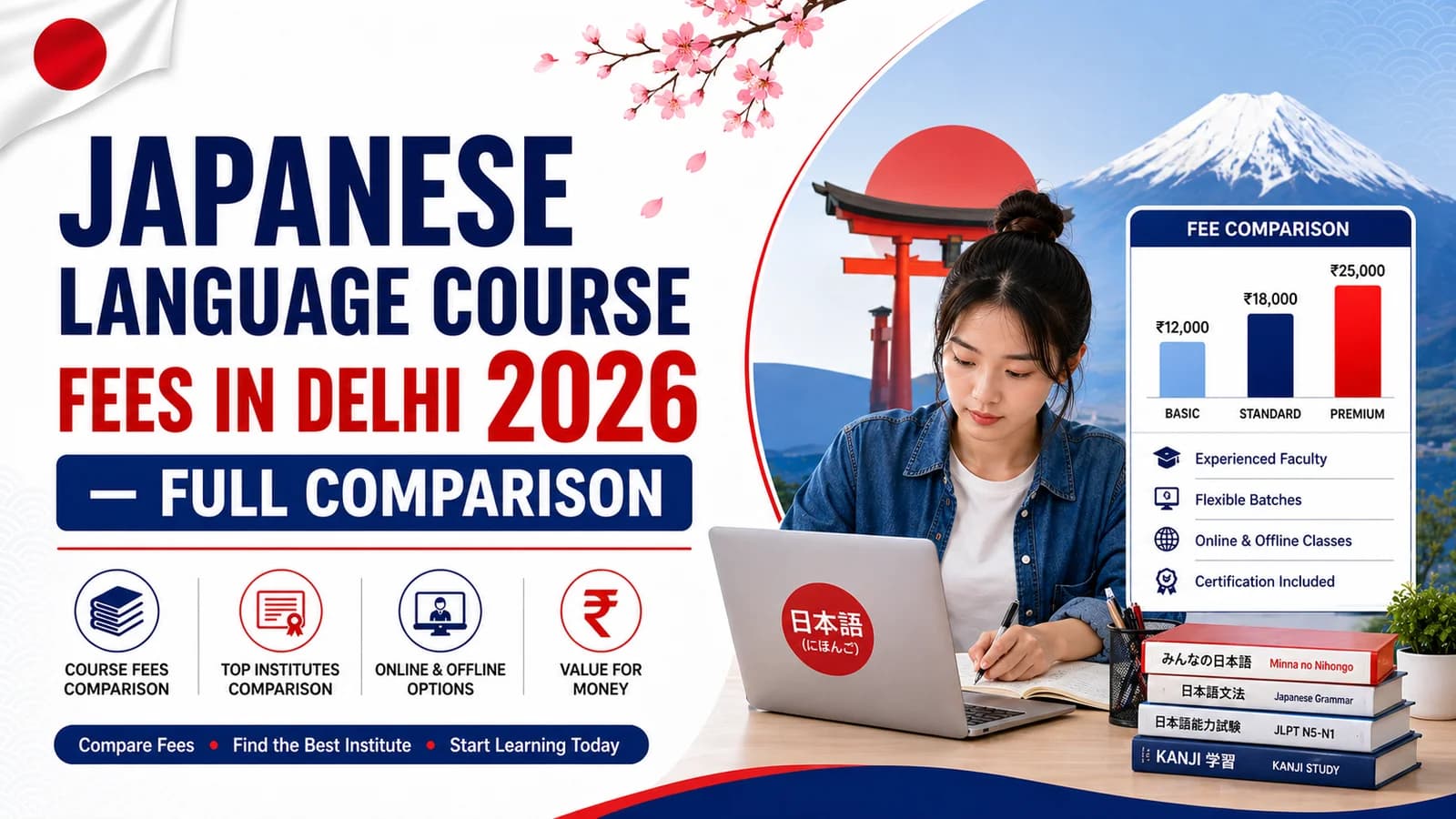 Japanese Language Course Fees in Delhi 2026 β Full Comparison