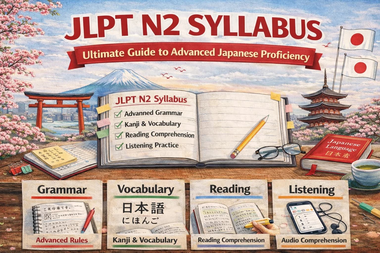 JLPT N2 Syllabus: Ultimate Guide to Advanced Japanese Proficiency