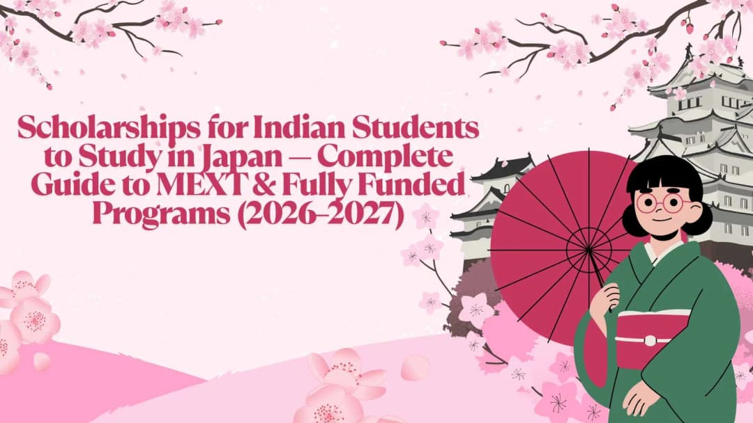 Scholarships for Indian Students to Study in Japan β Complete Guide to MEXT & Fully Funded Programs (2026β2027)